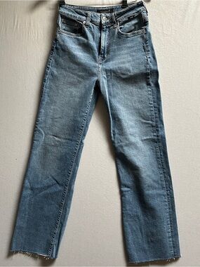 Mavi Victoria High Rise Wide Leg Denim Jeans Tall W28 Raw Hem